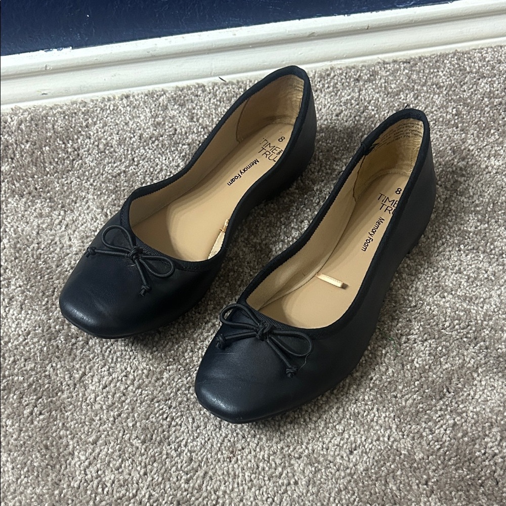 Time and Tru Navy Ballet Flats